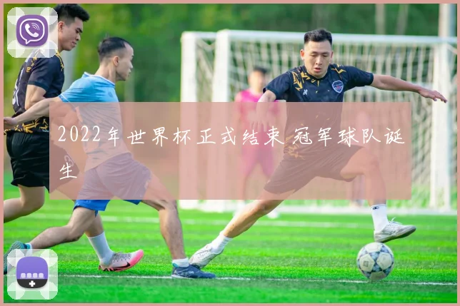 2022年世界杯正式结束 冠军球队诞生